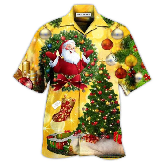 Hawaiian Shirt / Adults / S Christmas Tree Yellow Stunning Night - Hawaiian Shirt - Reefox