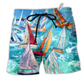 Beach Short / Adults / S Sail Raise The Sails To Catch Thewind - Beach Short Reefox - Owls Matrix LTD