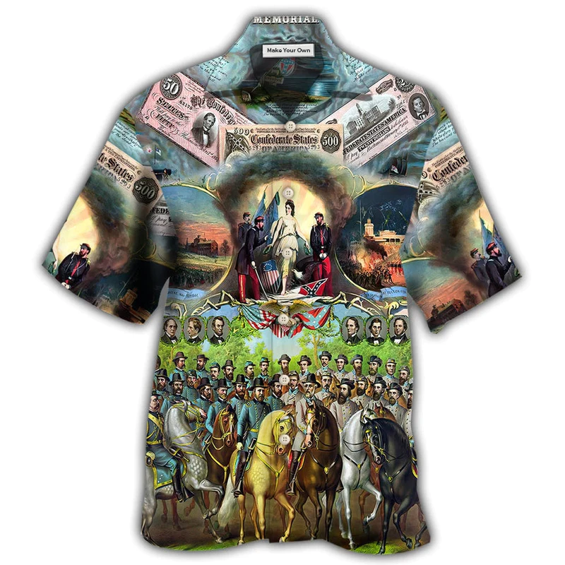 Hawaiian Shirt / Adults / S America Civil War - Hawaiian Shirt - Reefox