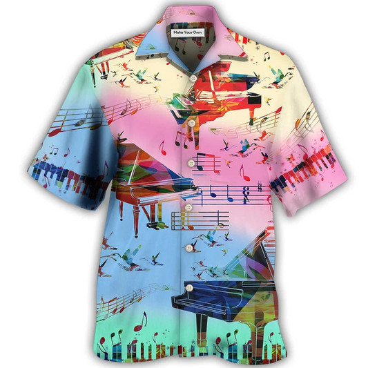 Hawaiian Shirt / Adults / S Piano Music And Piano My Love My Life - Hawaiian Shirt - Reefox