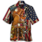 Hawaiian Shirt / Adults / S Cowboy Independence Day American Patriotism - Hawaiian Shirt - Reefox