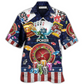 Hawaiian Shirt / Adults / S Poker US Flag Independence Day - Hawaiian Shirt - Reefox