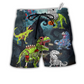 Beach Short / Adults / S Halloween Zombie Saurus Scary - Beach Short Reefox - Owls Matrix LTD