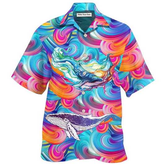 Hawaiian Shirt / Adults / S Whale Colorful Cool - Hawaiian Shirt - Reefox