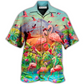 Hawaiian Shirt / Adults / S Flamingo Couple Love - Hawaiian Shirt - Reefox