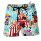 Beach Short / Adults / S Circus Love Colorful Life - Beach Short Reefox - Owls Matrix LTD