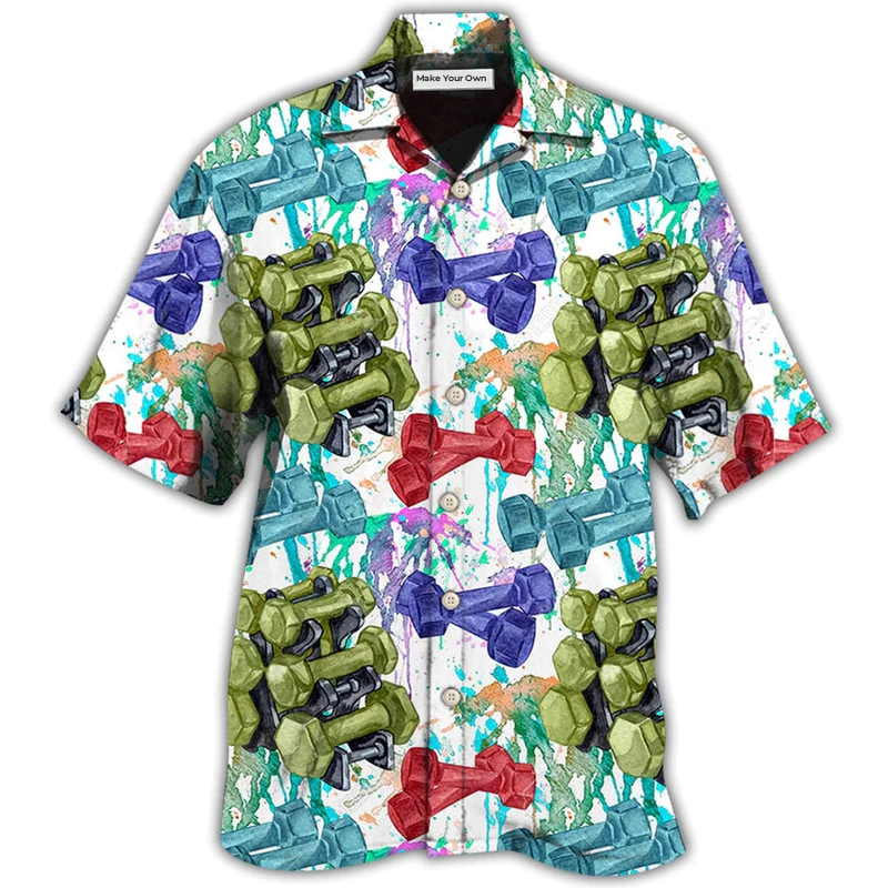 Hawaiian Shirt / Adults / S Gym Colorful I'm So Happy - Hawaiian Shirt - Reefox