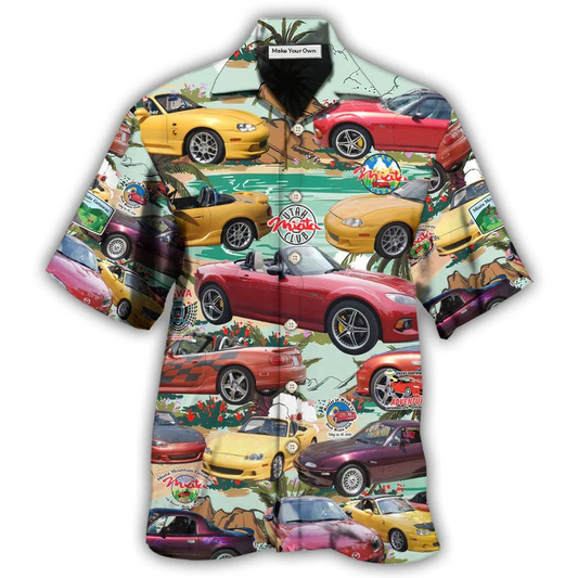 Hawaiian Shirt / Adults / S Car Summer Tropical Island - Hawaiian Shirt - Reefox