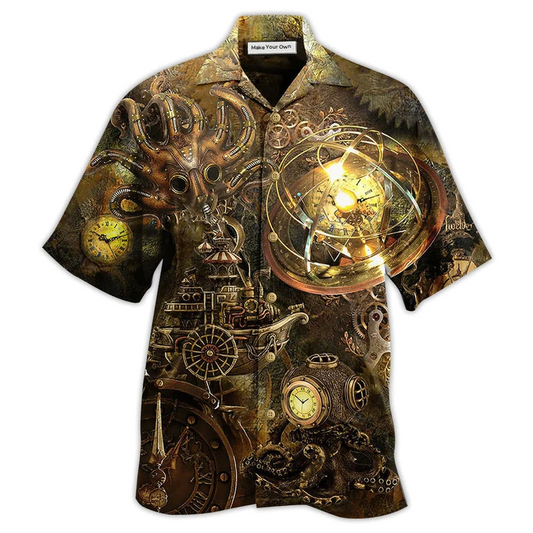 Hawaiian Shirt / Adults / S Octopus Steampunk Revolution - Hawaiian Shirt - Reefox