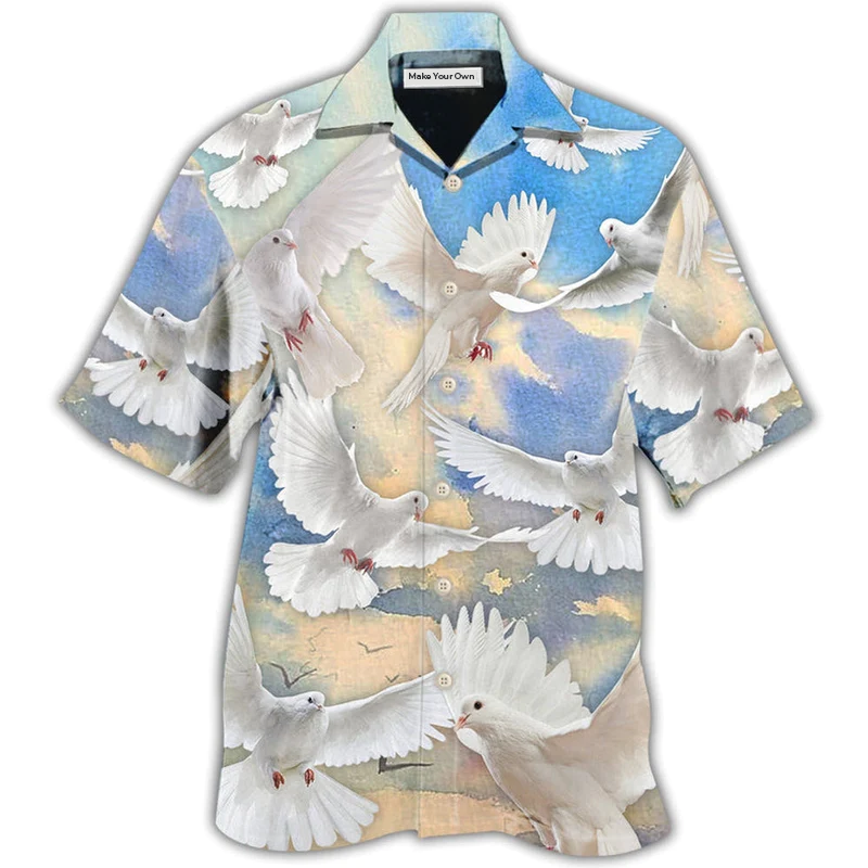 Hawaiian Shirt / Adults / S Dove Blue Sky - Hawaiian Shirt - Reefox
