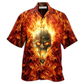 Hawaiian Shirt / Adults / S Skull Hot As Hell Psycho As Well - Hawaiian Shirt - Reefox