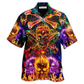Hawaiian Shirt / Adults / S Skull Fire Angry - Hawaiian Shirt - Reefox