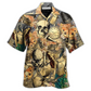 Hawaiian Shirt / Adults / S Skull Retro Style - Hawaiian Shirt - Reefox