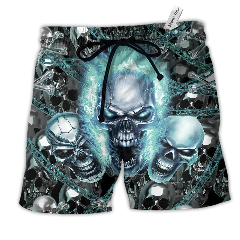 Beach Short / Adults / S Skull Screaming So Cool - Beach Short Reefox - Owls Matrix LTD