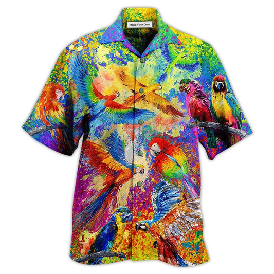 Hawaiian Shirt / Adults / S Parrot Love Colorful - Hawaiian Shirt - Reefox