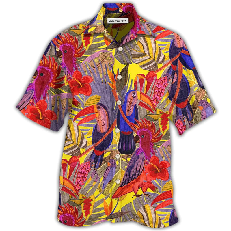 Hawaiian Shirt / Adults / S Parrot Tropical Birds Color - Hawaiian Shirt - Reefox