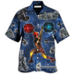 Hawaiian Shirt / Adults / S Weightlifting Power Galaxy - Hawaiian Shirt - Reefox