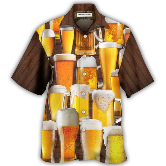 Hawaiian Shirt / Adults / S Beer It's Time For Beer - Hawaiian Shirt - Reefox