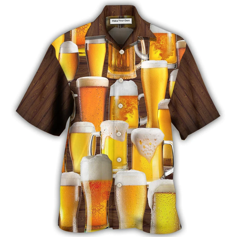 Hawaiian Shirt / Adults / S Beer It's Time For Beer - Hawaiian Shirt - Reefox