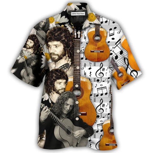 Hawaiian Shirt / Adults / S Guitar Love My Soul - Hawaiian Shirt - Reefox