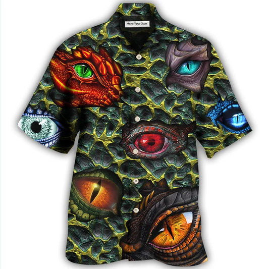 Hawaiian Shirt / Adults / S Dragon The Eye Of Dragon Style - Hawaiian Shirt - Reefox