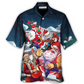 Hawaiian Shirt / Adults / S Christmas Santa With Electric Guitar - Hawaiian Shirt - Reefox