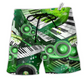 Beach Short / Adults / S Music Love Green Style So Cool - Beach Short Reefox - Owls Matrix LTD