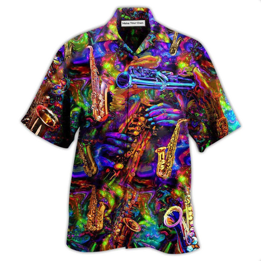 Hawaiian Shirt / Adults / S Saxophone Music Im Saxy And I Know It Saxophonist - Hawaiian Shirt - Reefox