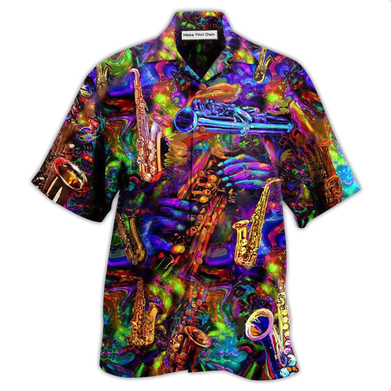 Hawaiian Shirt / Adults / S Saxophone Music Im Saxy And I Know It Saxophonist - Hawaiian Shirt - Reefox