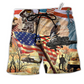 Beach Short / Adults / S America Independence Day We The People - Beach Short Reefox - Owls Matrix LTD