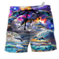 Beach Short / Adults / S Dolphin Into The Galaxy - Beach Short Reefox - Owls Matrix LTD