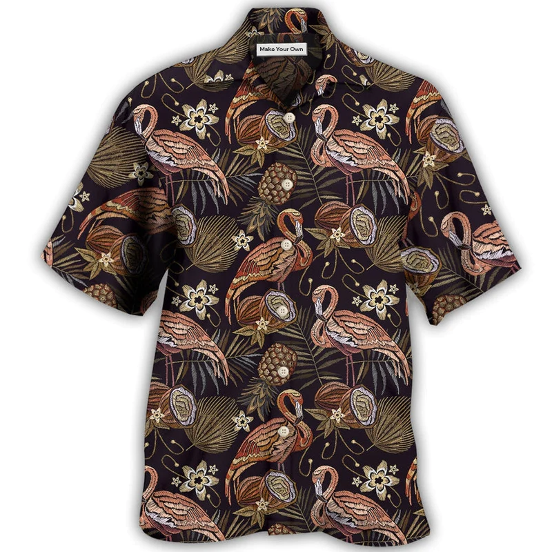 Hawaiian Shirt / Adults / S Flamingo Pineapple Vintage Classic - Hawaiian Shirt - Reefox