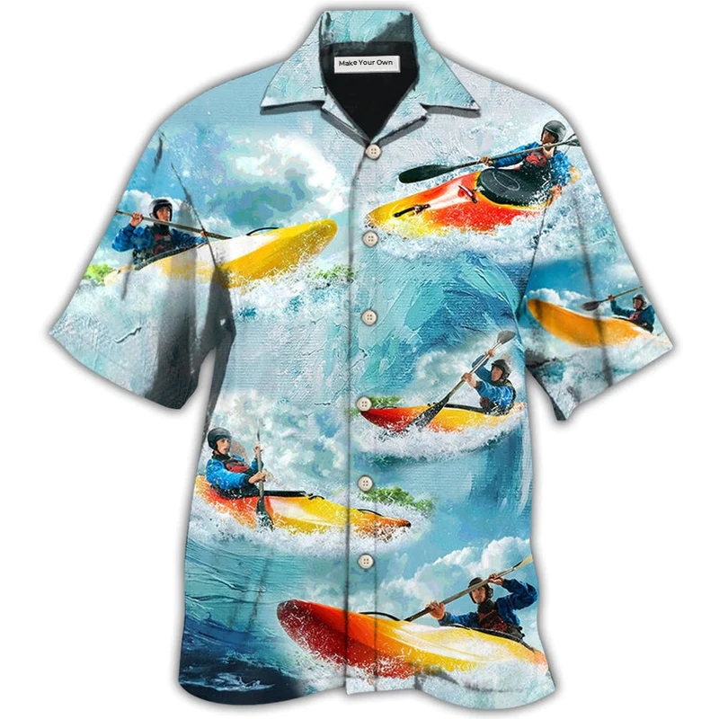 Hawaiian Shirt / Adults / S Kayaking Cool Colorful Style - Hawaiian Shirt - Reefox