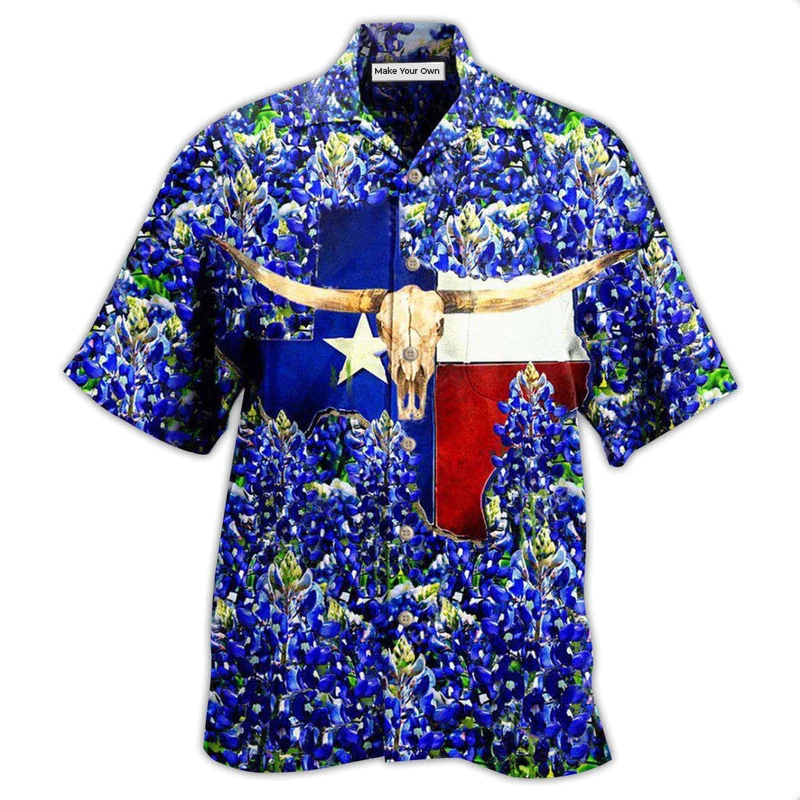 Hawaiian Shirt / Adults / S Texas Forever Texas Bluebonnet - Hawaiian Shirt - Reefox