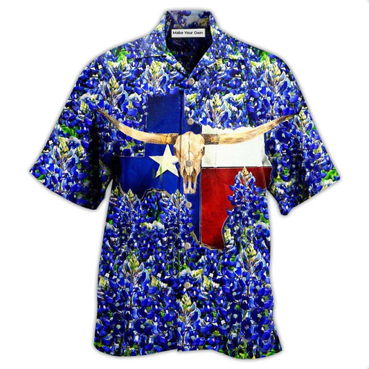 Hawaiian Shirt / Adults / S Texas Forever Texas Bluebonnet - Hawaiian Shirt - Reefox