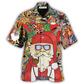 Hawaiian Shirt / Adults / S Hippie Santa Claus Merry Christmas - Hawaiian Shirt - Reefox