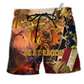 Beach Short / Adults / S Dragon American Love Life With Hot Fire - Beach Short Reefox - Owls Matrix LTD