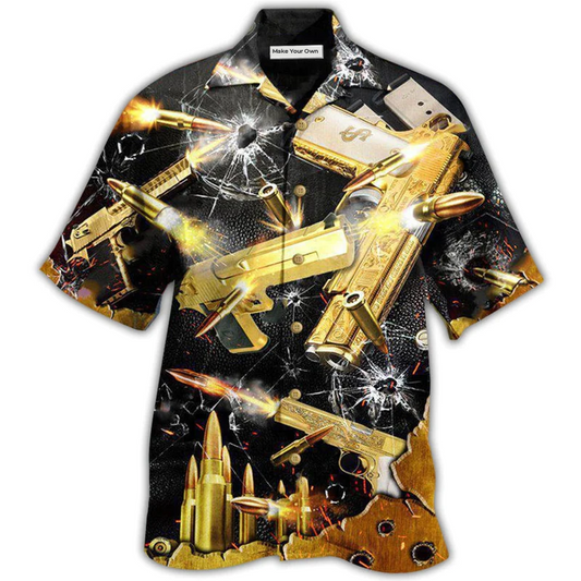 Hawaiian Shirt / Adults / S Gun Made Like A Gun Goes Like A Bullet Grunt Style - Hawaiian Shirt - Reefox