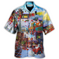 Hawaiian Shirt / Adults / S Christmas Holiday Santa Claus In A Train - Hawaiian Shirt - Reefox