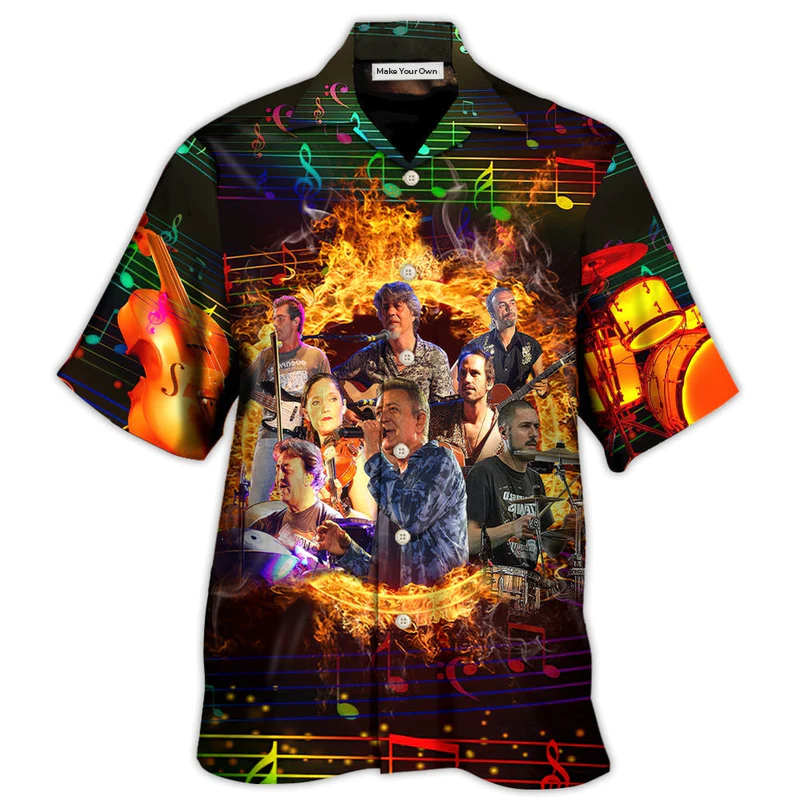 Hawaiian Shirt / Adults / S Amazing Musicians With Instrument - Hawaiian Shirt - Reefox