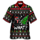 Hawaiian Shirt / Adults / S Black Cat Wreck The Tree Funny Ugly Style Christmas - Hawaiian Shirt - Reefox