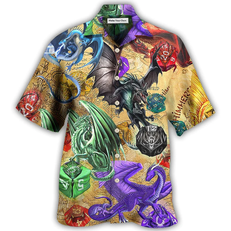 Hawaiian Shirt / Adults / S D20 Dragon So Cool Love Life - Hawaiian Shirt - Reefox