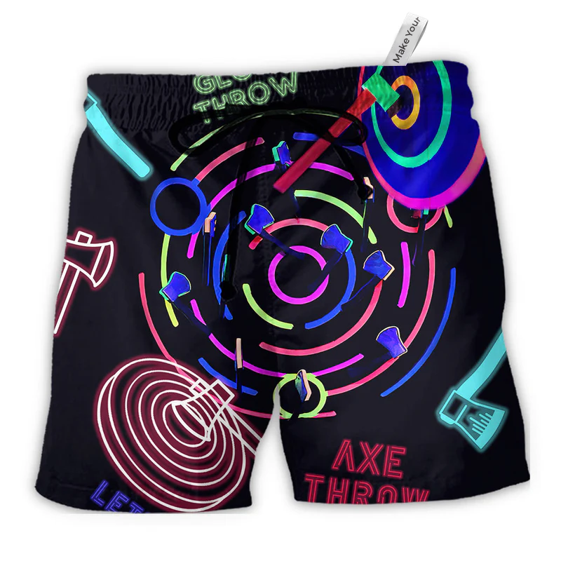 Beach Short / Adults / S Axe Throwing Strong Neon - Beach Short Reefox - Owls Matrix LTD