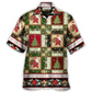 Hawaiian Shirt / Adults / S Christmas Santa And Fir-tree - Hawaiian Shirt - Reefox