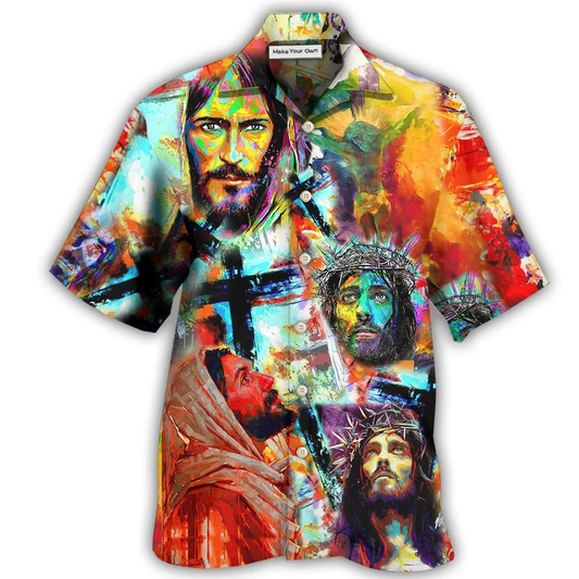 Hawaiian Shirt / Adults / S Jesus Lion I Found My Peace Jesus- Hawaiian Shirt - Reefox