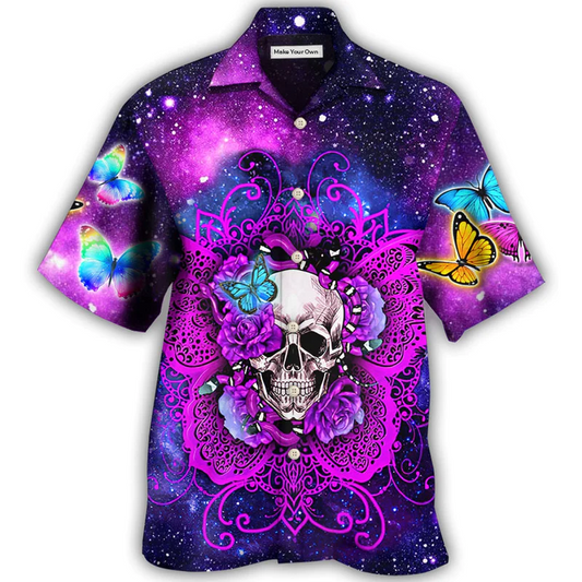 Hawaiian Shirt / Adults / S Skull Butterfly Snake Lighting Flower - Hawaiian Shirt - Reefox