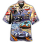 Hawaiian Shirt / Adults / S Racing And Drum Lover Music And Car - Hawaiian Shirt - Reefox