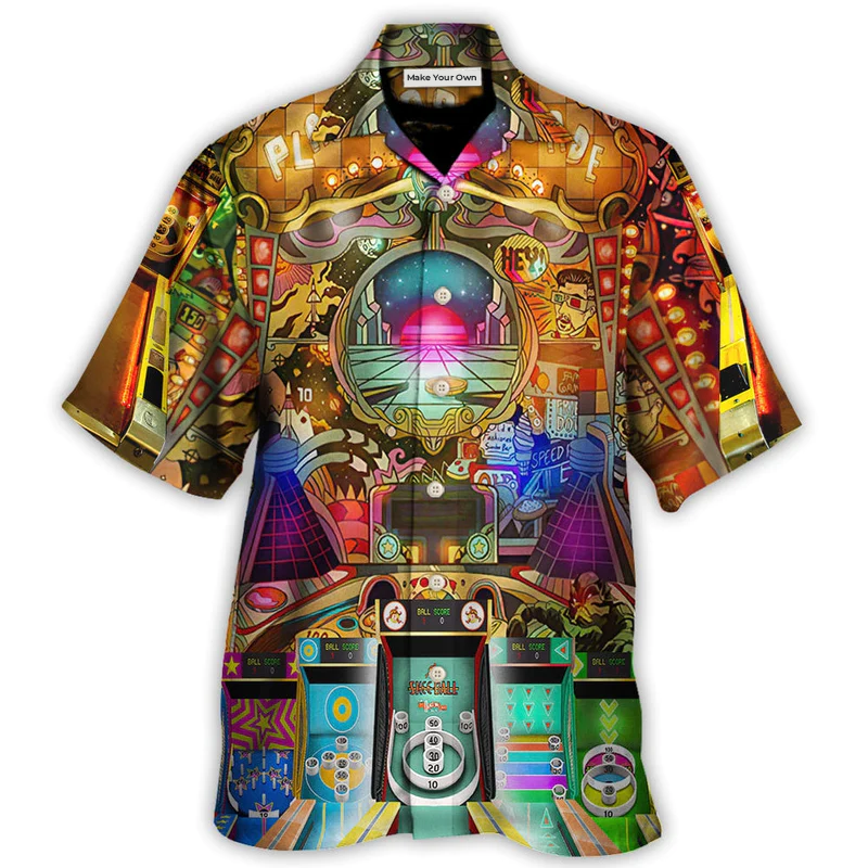 Hawaiian Shirt / Adults / S Skee Ball Ball Games Playland Arcade - Hawaiian Shirt - Reefox