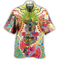 Hawaiian Shirt / Adults / S Hippie Peace Life Love Guitar - Hawaiian Shirt - Reefox