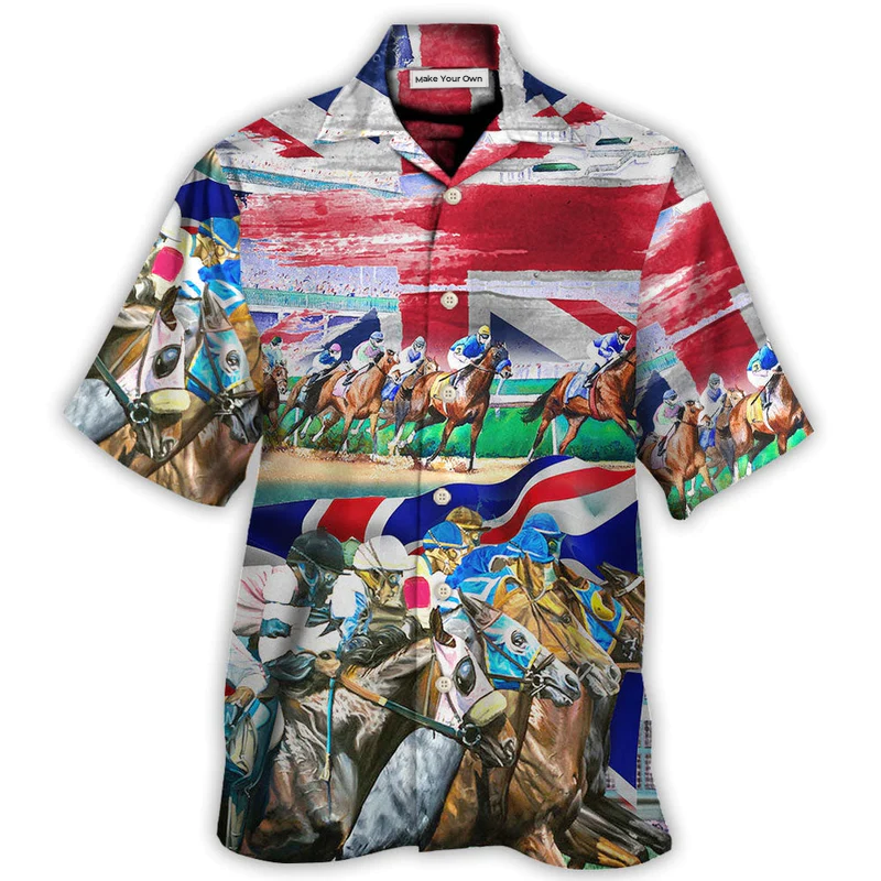 Horse United Kingdom Horse Racing Amazing Seat Lover - Hawaiian Shirt - Reefox